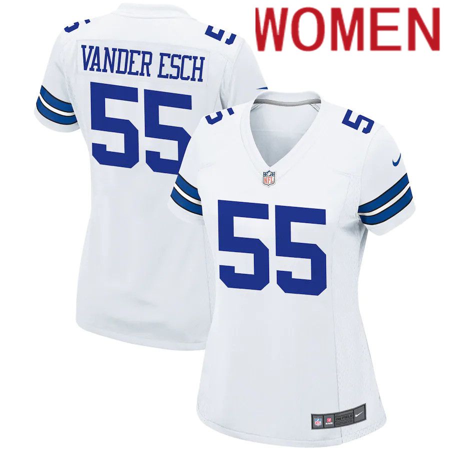 Women Dallas Cowboys #55 Leighton Vander Esch Nike White Game NFL Jersey